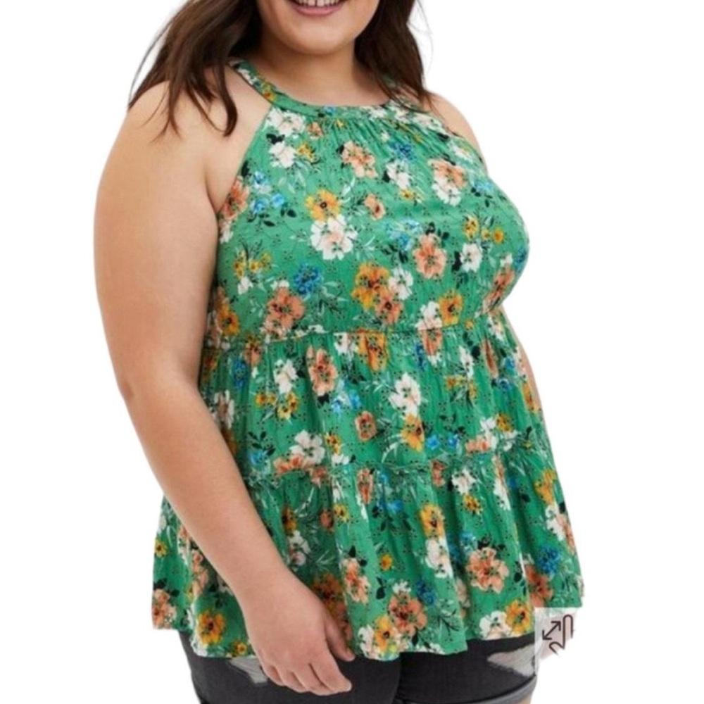 Torrid Babydoll Eyelet Tiered Top NWOT cottagecore fairycore hippie size 1X